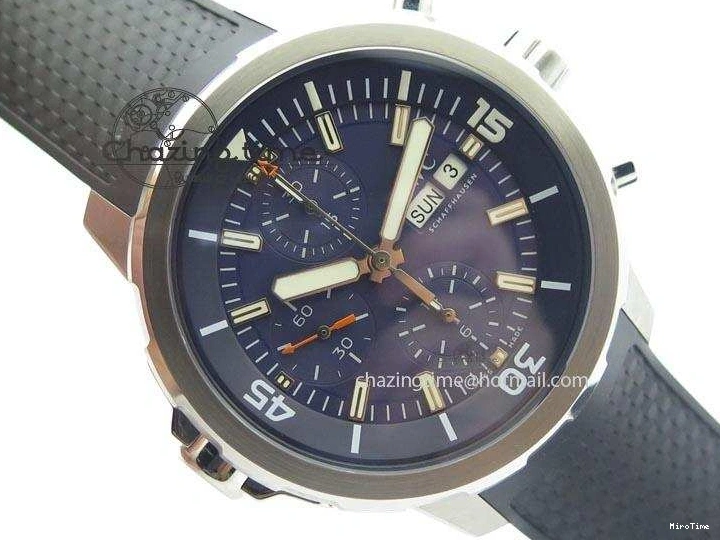 MIROTIME 0201 Aquatimer Chrono IW376803 V6F 1:1 Best Edition Blue Dial On Rubber Strap A WellDesigned 7282